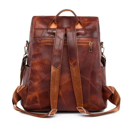 FC221 Vintage Leather Daypack: Cool Backpack with Large Capacity - Touchy Style