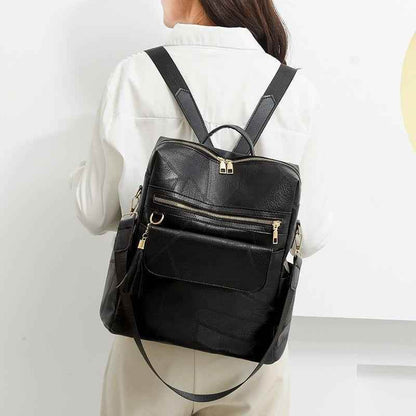 FC221 Vintage Leather Daypack: Cool Backpack with Large Capacity - Touchy Style
