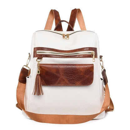 FC221 Vintage Leather Daypack: Cool Backpack with Large Capacity - Touchy Style .