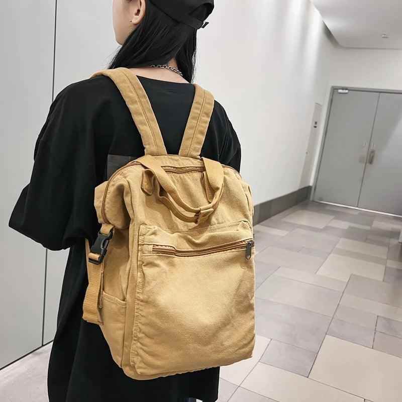FC234 Portable Canvas School Cool Backpack: Large Capacity - Touchy Style