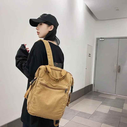 FC234 Portable Canvas School Cool Backpack: Large Capacity - Touchy Style
