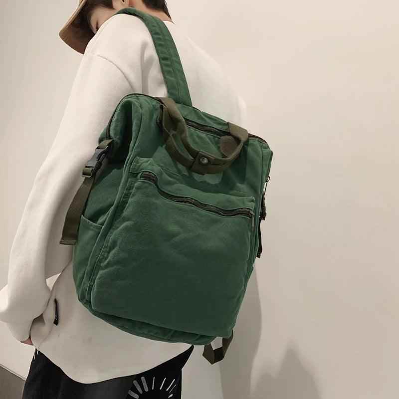 FC234 Portable Canvas School Cool Backpack: Large Capacity - Touchy Style
