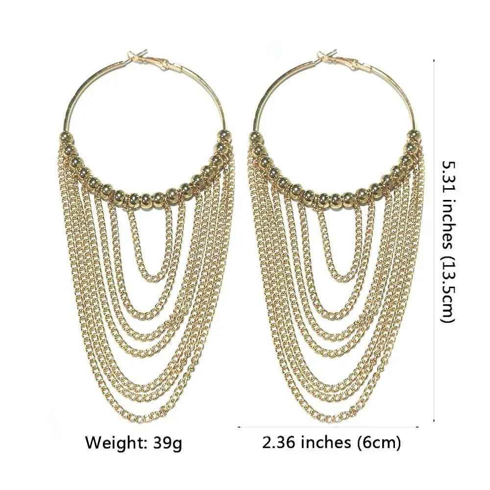 FE410 Earring Charm Jewelry: Captivating Circular Tassel Elegance for Women - Touchy Style .