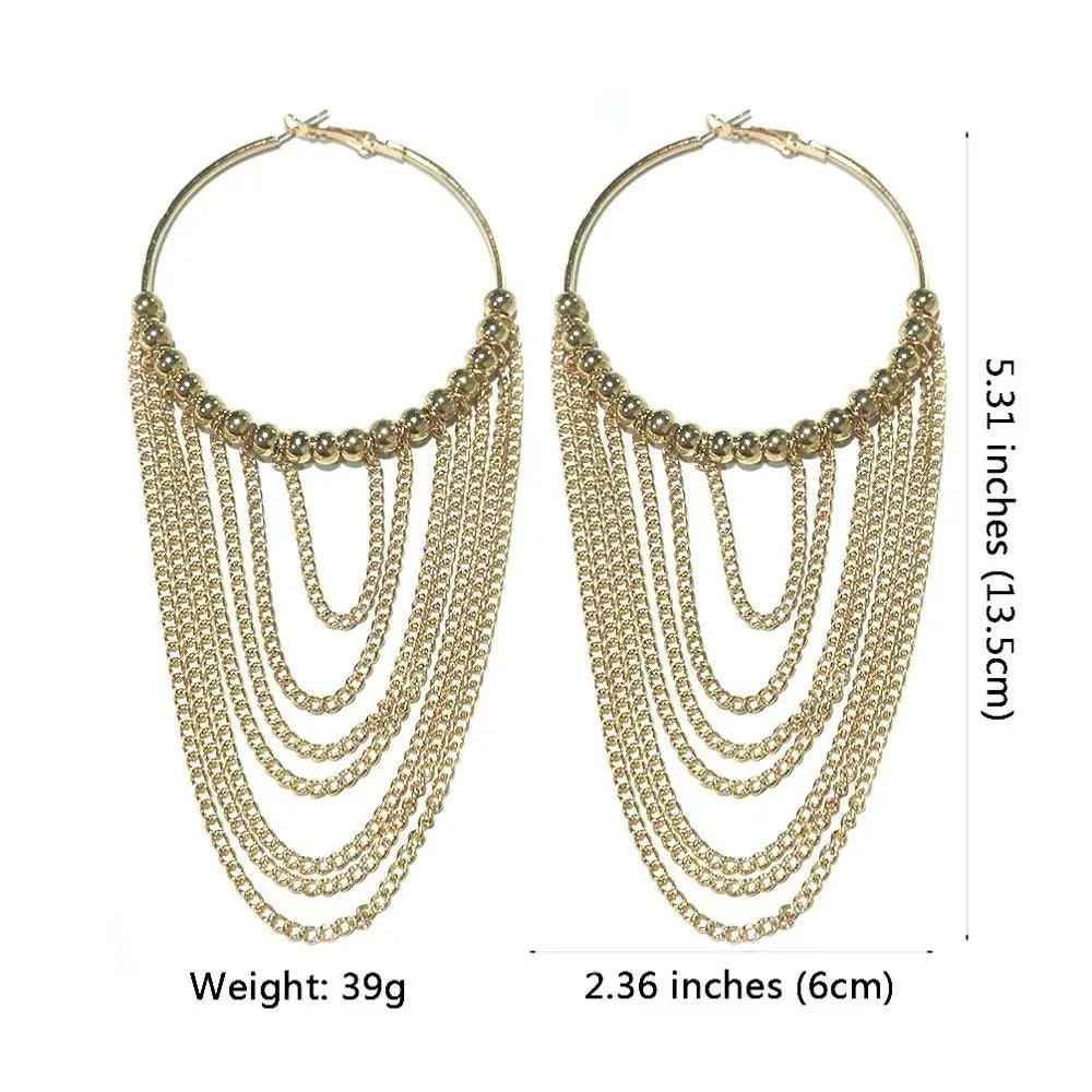 FE410 Earring Charm Jewelry: Captivating Circular Tassel Elegance for Women - Touchy Style