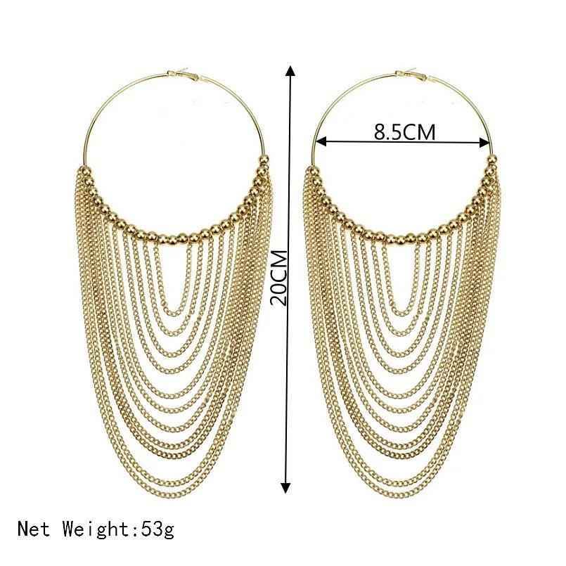 FE410 Earring Charm Jewelry: Captivating Circular Tassel Elegance for Women - Touchy Style
