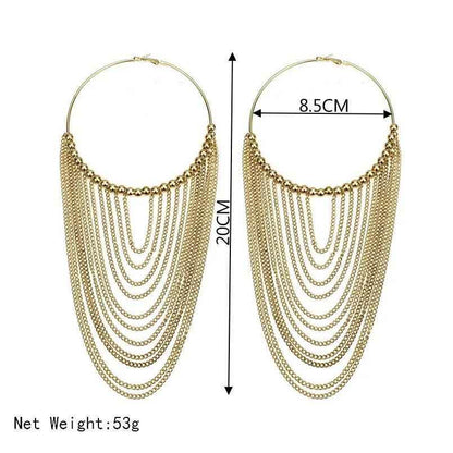 FE410 Earring Charm Jewelry: Captivating Circular Tassel Elegance for Women - Touchy Style