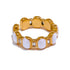 Finger Ring Charm Jewelry - White Enamel Cubic Zircon - YH3695A - Touchy Style
