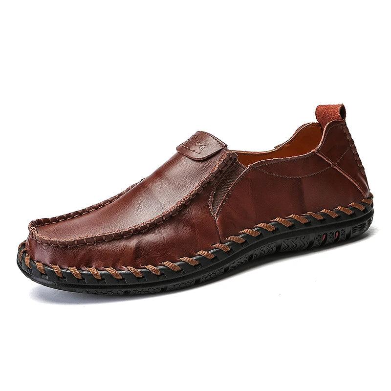 Flats Comfortable Leather Brown Men&