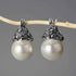 Flower Pearl Earring Charm Jewelry - 925 Sterling Silver LFJB0268 - Touchy Style