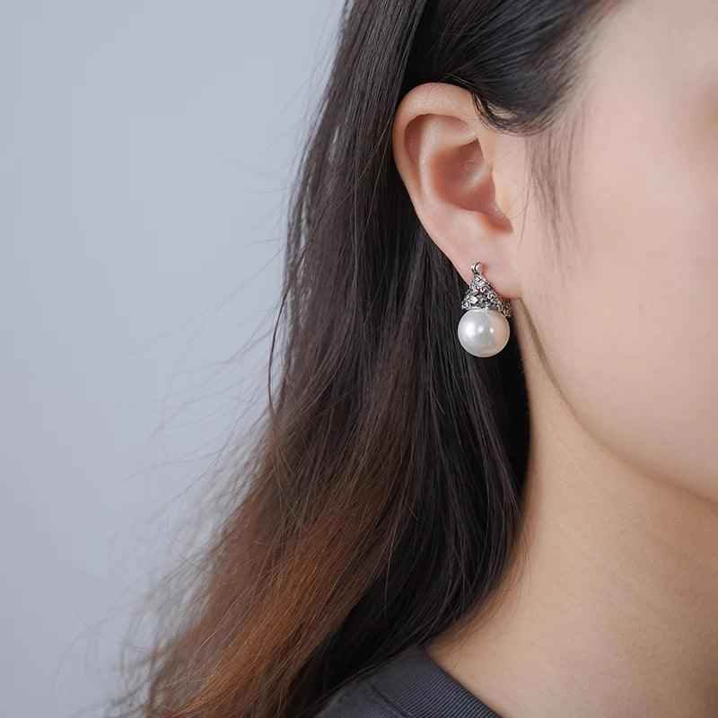 Flower Pearl Earring Charm Jewelry - 925 Sterling Silver LFJB0268 - Touchy Style