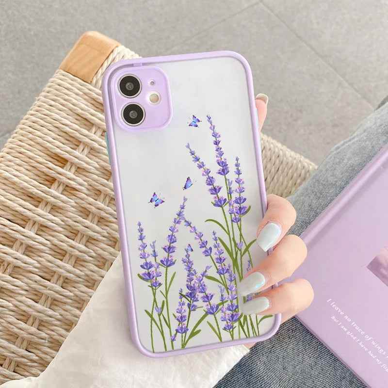Flowers Leaf Cute Phone Cases For iPhone 15, 14, 13 Pro Max, 11, 12 Pro Max, XR, XS Max, 6, 7, 8, Plus, X, and SE 2022 - Touchy Style