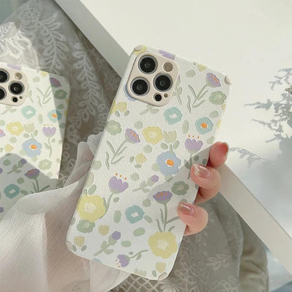 Flowers Oil Painting Cute Phone Cases for iPhone 14, 13, 11, 12 Pro Max, Xr, Xs Max, 8 Plus - Touchy Style .