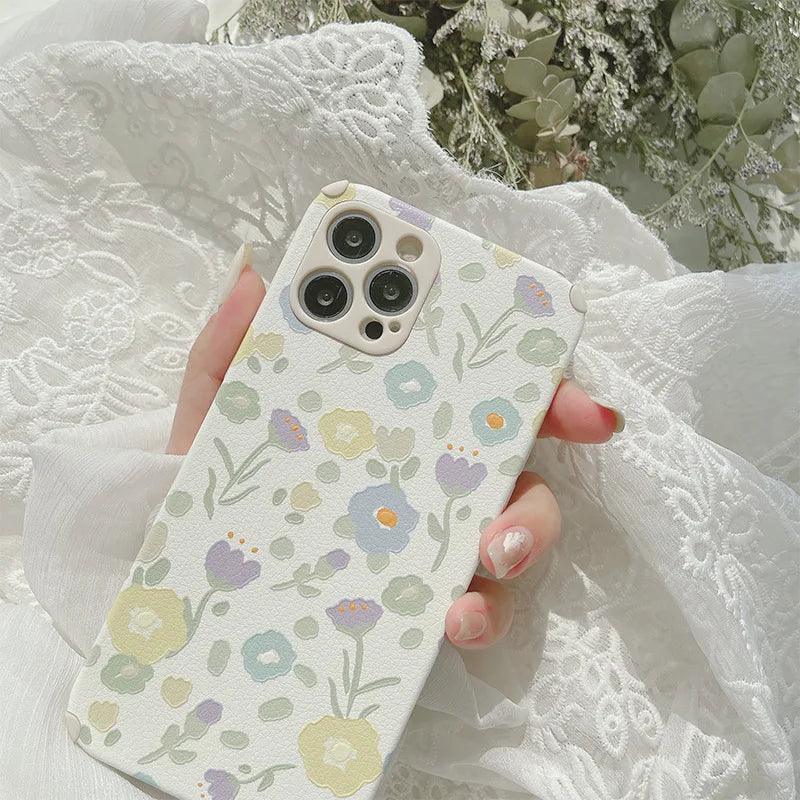 Flowers Oil Painting Cute Phone Cases for iPhone 14, 13, 11, 12 Pro Max, Xr, Xs Max, 8 Plus - Touchy Style .