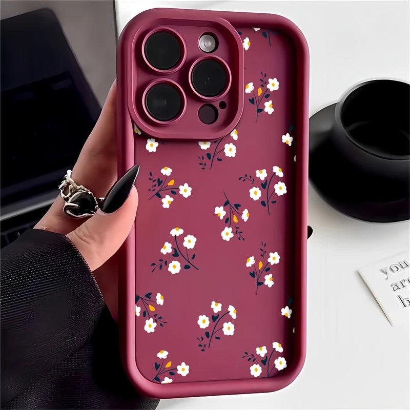 Flowers Red Cute Phone Case For Huawei Honor 50, 90, 20, and 9X Pro - CPC082 Pattern - Touchy Style .