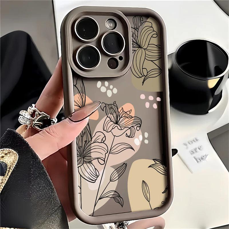 Flowers Silicone Cute Phone Case For Huawei Honor 50, 90, 20, 9X Pro, or X9 - CPC078 Pattern - Touchy Style .