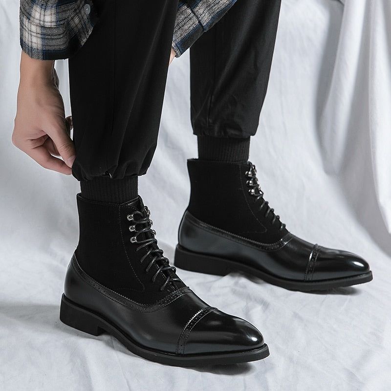 Formal Retro Ankle Boots: Luxury Men&