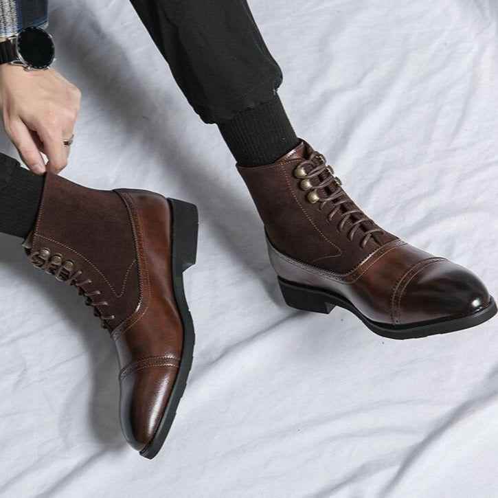 Formal Retro Ankle Boots: Luxury Men&