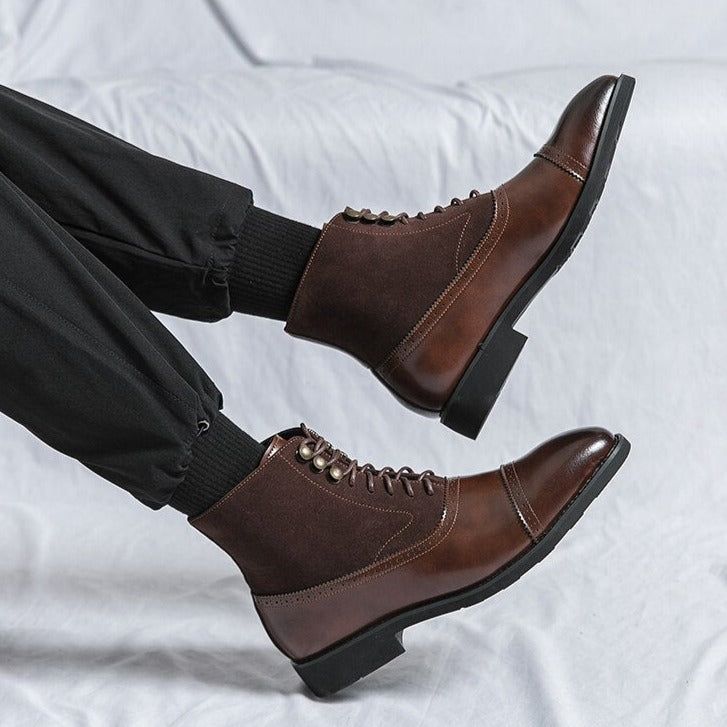 Formal Retro Ankle Boots: Men's Casual Shoes - QZ1140 | Touchy Style