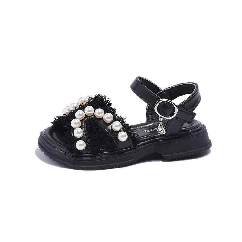 French Sandals for Toddler Girls: Casual Shoes Adorned with Pearls - G05173 - Touchy Style