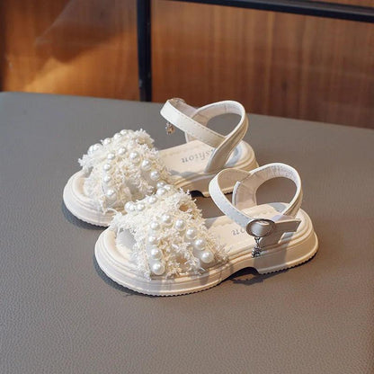 French Sandals for Toddler Girls: Casual Shoes Adorned with Pearls - G05173 - Touchy Style .