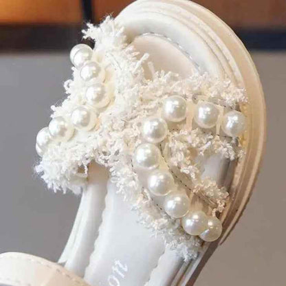 French Sandals for Toddler Girls: Casual Shoes Adorned with Pearls - G05173 - Touchy Style