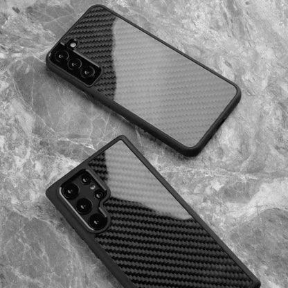 Galaxy S22 Ultra Cute Phone Case: Real Carbon Fiber, Business Cover - Touchy Style