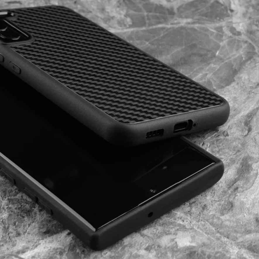 Galaxy S22 Ultra Cute Phone Case: Real Carbon Fiber, Business Cover - Touchy Style