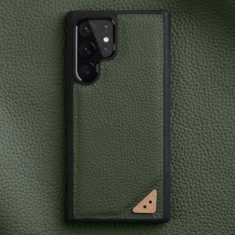 Galaxy S22 Ultra Plus Business Cover: Cute Leather Phone Case - Touchy Style .