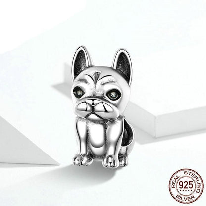 925 Sterling Silver French Bulldog Pendant Charm Jewelry Without Chain - Touchy Style .