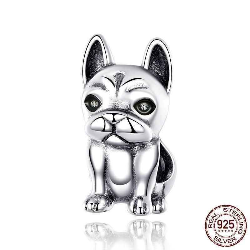 925 Sterling Silver French Bulldog Pendant Charm Jewelry Without Chain - Touchy Style .