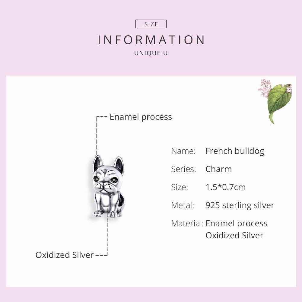 GB419: 925 Sterling Silver French Bulldog Pendant Charm Jewelry (Without Chain) - Touchy Style