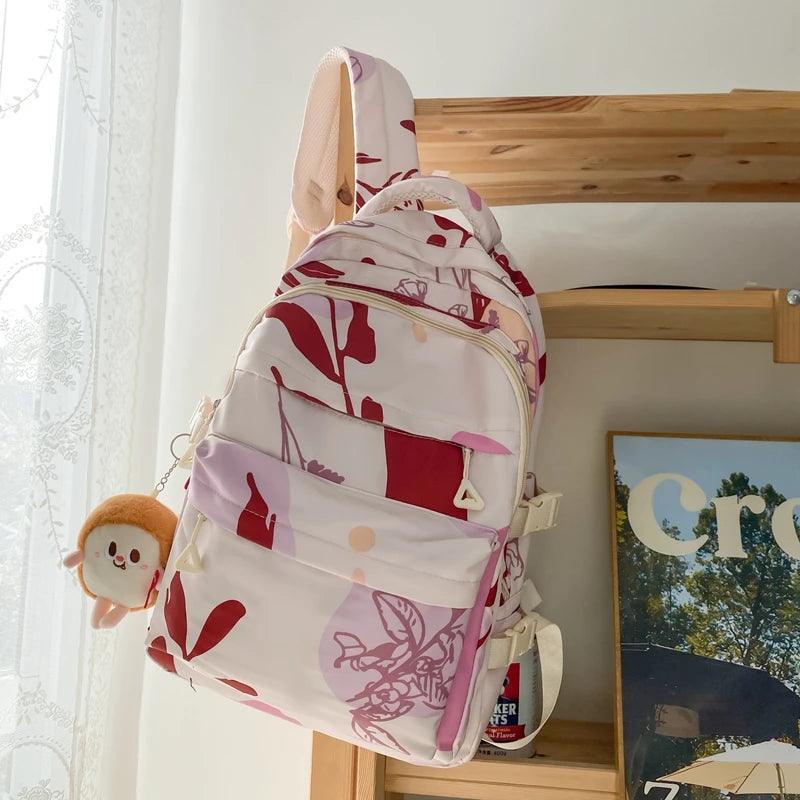 GC252: Comfortable, Stylish, Floral, Cool Backpack - Girly Fashion - Touchy Style .
