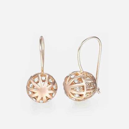 GE66 Dangle Earrings Charm Jewelry - Cut Out Ball Design - Touchy Style