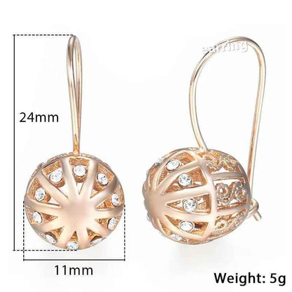 GE66 Dangle Earrings Charm Jewelry - Cut Out Ball Design - Touchy Style