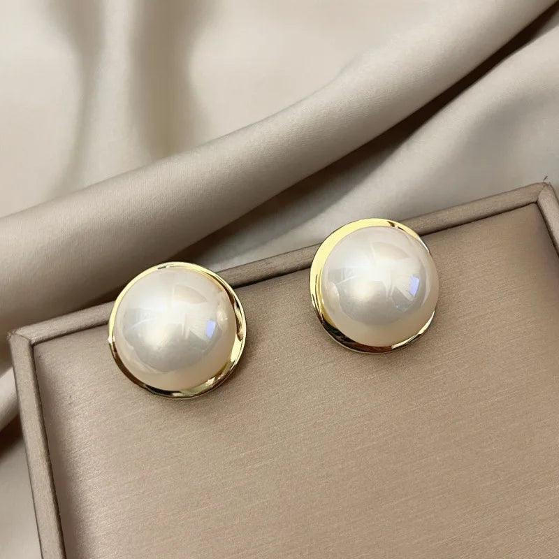 Bohemian Gold Circle Dangle Pearl Earrings Silver Earrings With Exaggerated  High Imitation And Big Pearl Accents Womens Jewelry From Happytime101,  $1.82 | DHgate.Com
