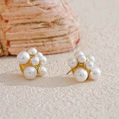 Geometric Stud Earrings Charm Jewelry - Stainless Steel - YH3783A - Touchy Style