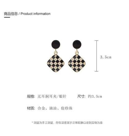 Geometric Sweet Drop Earrings with Fresh Pearl Charm Jewelry GZ405 - Touchy Style