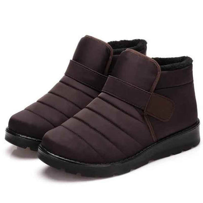 Geometric Waterproof Ankle Boots Brown Men&