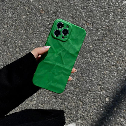 Get a Green Matte Cute Phone Case for iPhone 15, 14, 13, 12 Pro Max, 11 Pro Max, XR, XS, X, 8 Plus, and 7 with a Built-in Lens Cover - Touchy Style .