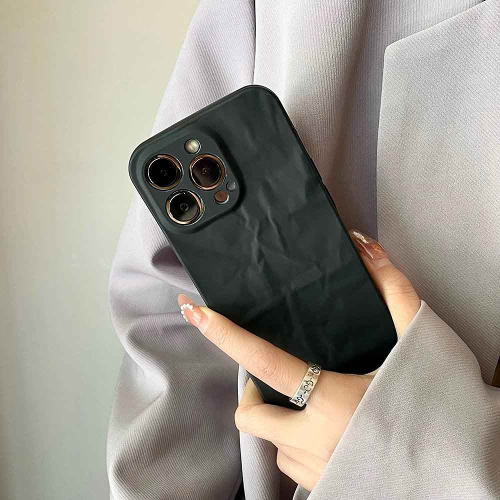 Get a Green Matte Cute Phone Case for iPhone 15, 14, 13, 12 Pro Max, 11 Pro Max, XR, XS, X, 8 Plus, and 7 with a Built-in Lens Cover - Touchy Style .