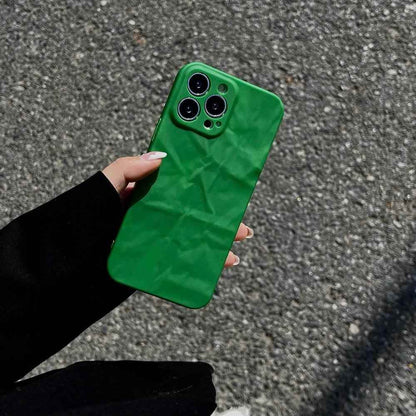 Get a Green Matte Cute Phone Case for iPhone 15, 14, 13, 12 Pro Max, 11 Pro Max, XR, XS, X, 8 Plus, and 7 with a Built-in Lens Cover - Touchy Style