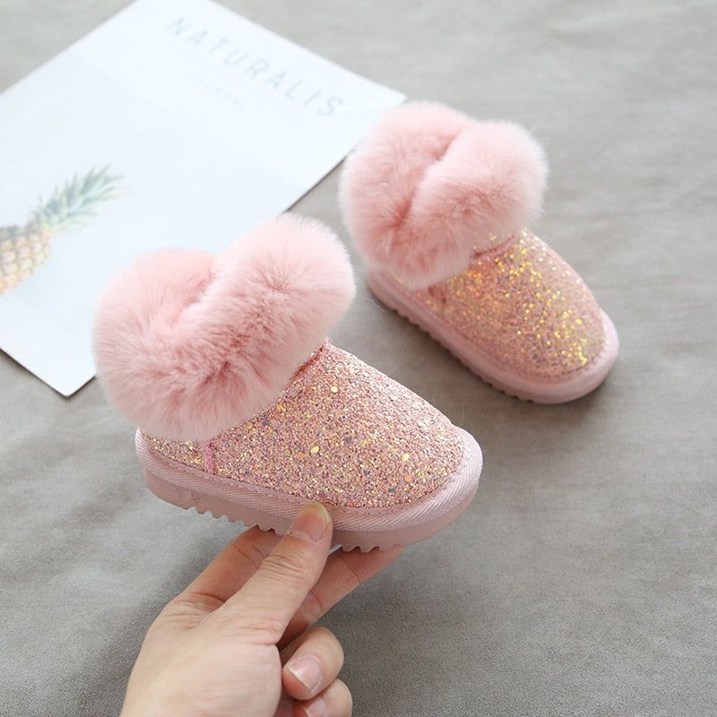 Girl Children Toddler Casual Shoes Fur Boots 