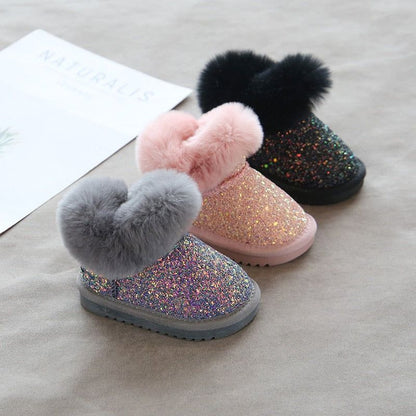 Girl Children Toddler Casual Shoes Fur Boots 