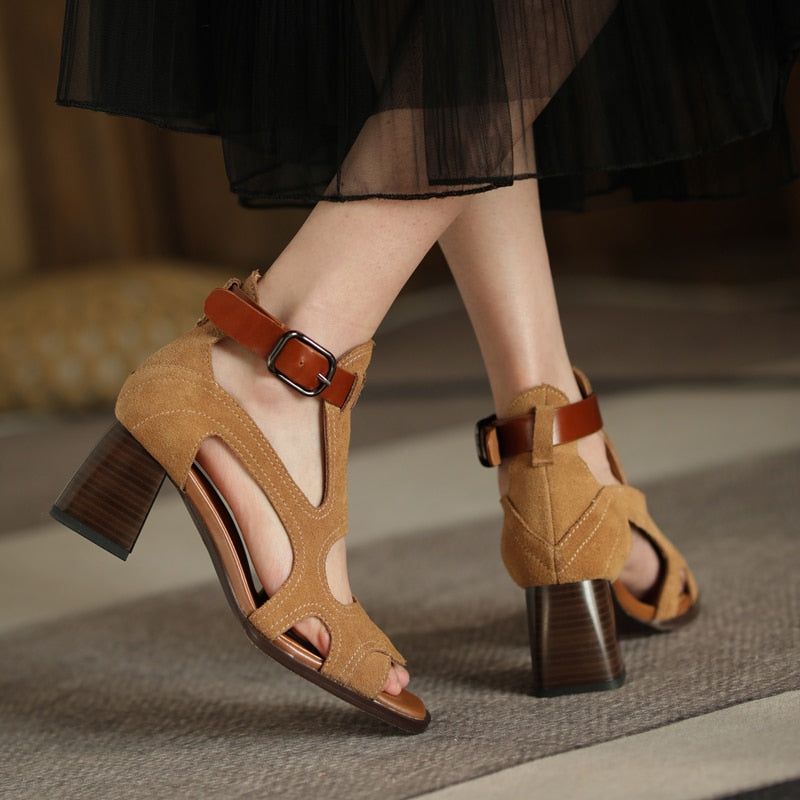 Gladiator Sandals High Heels - Women&