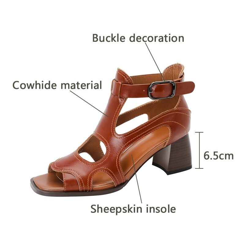 Gladiator Sandals High Heels - Women&