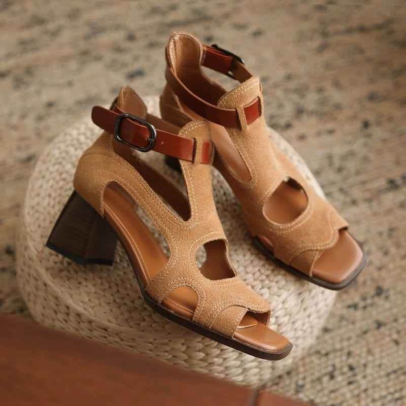 Gladiator Sandals High Heels - Women&