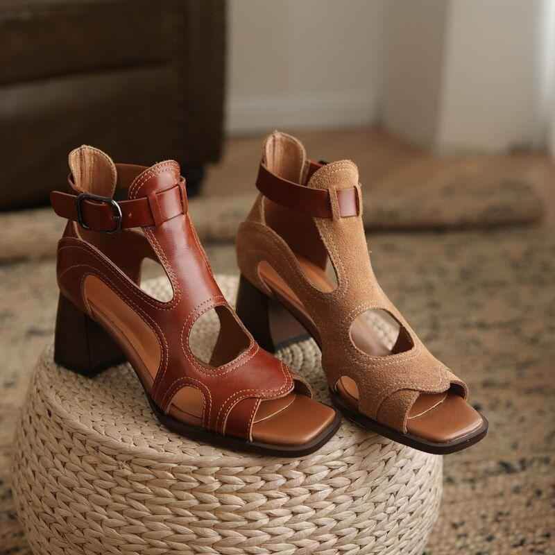 Gladiator Sandals High Heels - Women&