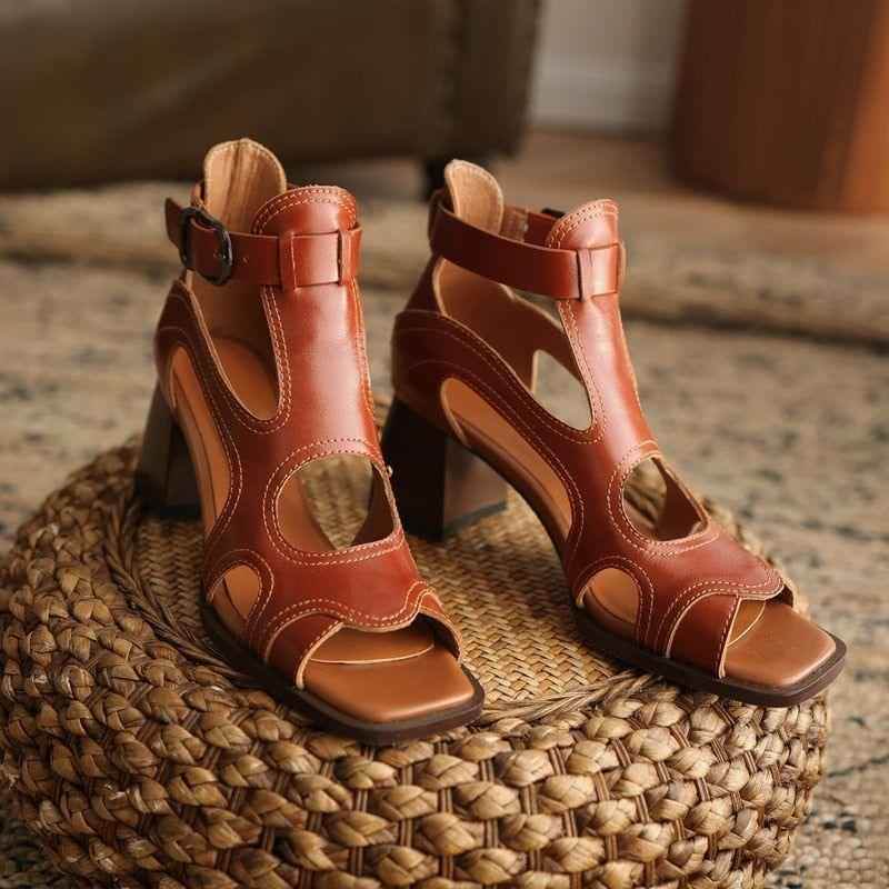 Gladiator Sandals High Heels - Women&