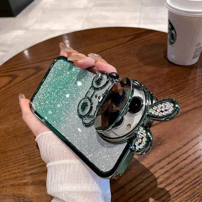 Glitter Gradient Cartoon Rabbit Phone Case - Cute Cover for iPhone 14, 13, 12 Pro Max - Touchy Style