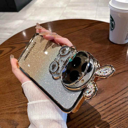Glitter Gradient Cartoon Rabbit Phone Case - Cute Cover for iPhone 14, 13, 12 Pro Max - Touchy Style